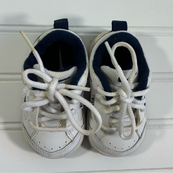 Nike Baby Infant Shoes Sneakers White Blue Size 3C Tie Athletic - Picture 4 of 16